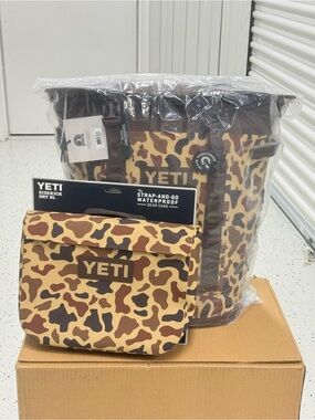 Yeti M20 Wetlands Camo Backpack Cooler w/ Matching 6L | New